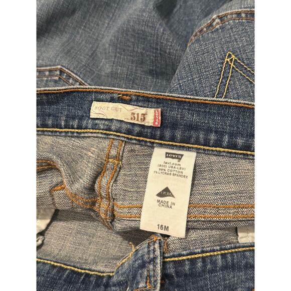Levis 515 Jeans Womens 16M Blue Boot Cut Stretch Classic Denim Western Ranchwear - Picture 10 of 11